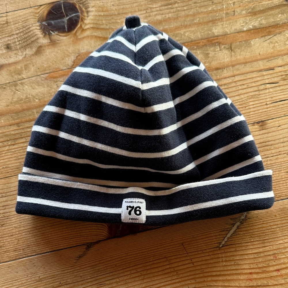 Striped Blue and White Kids hat